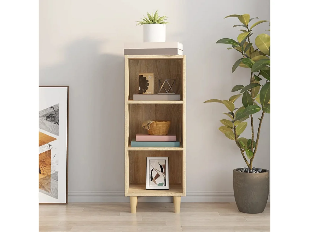 Buffet Chêne sonoma 34,5x32,5x90 cm Bois d'ingénierie
