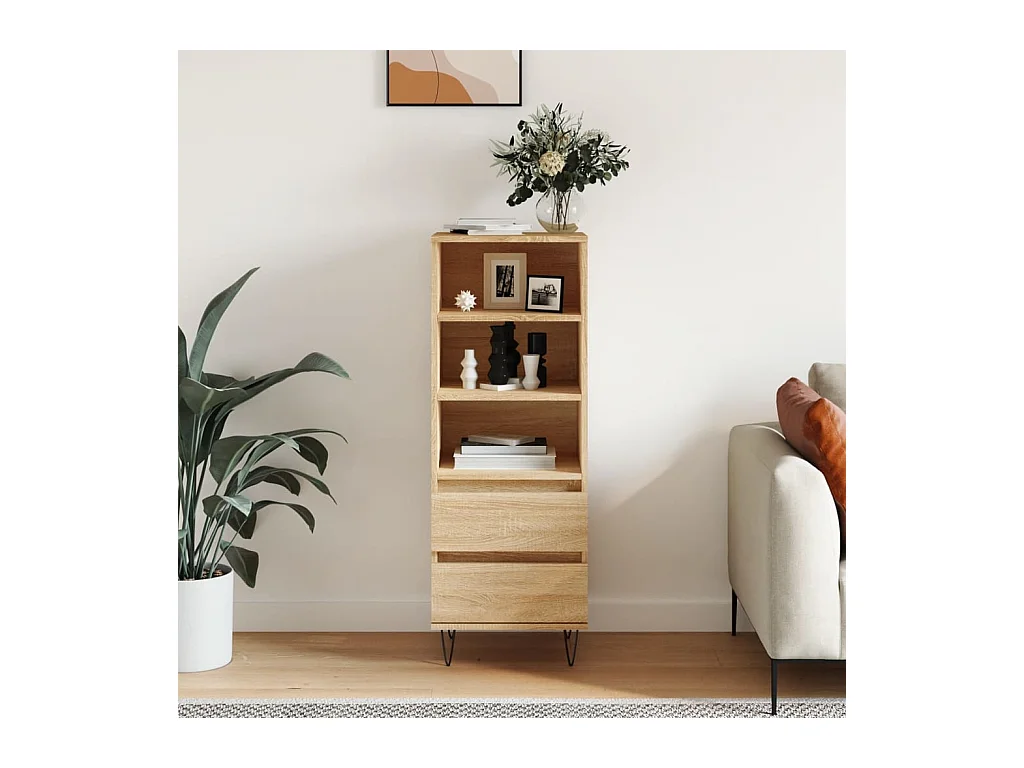 Buffet haut Chêne sonoma 40x36x110 cm Bois d'ingénierie