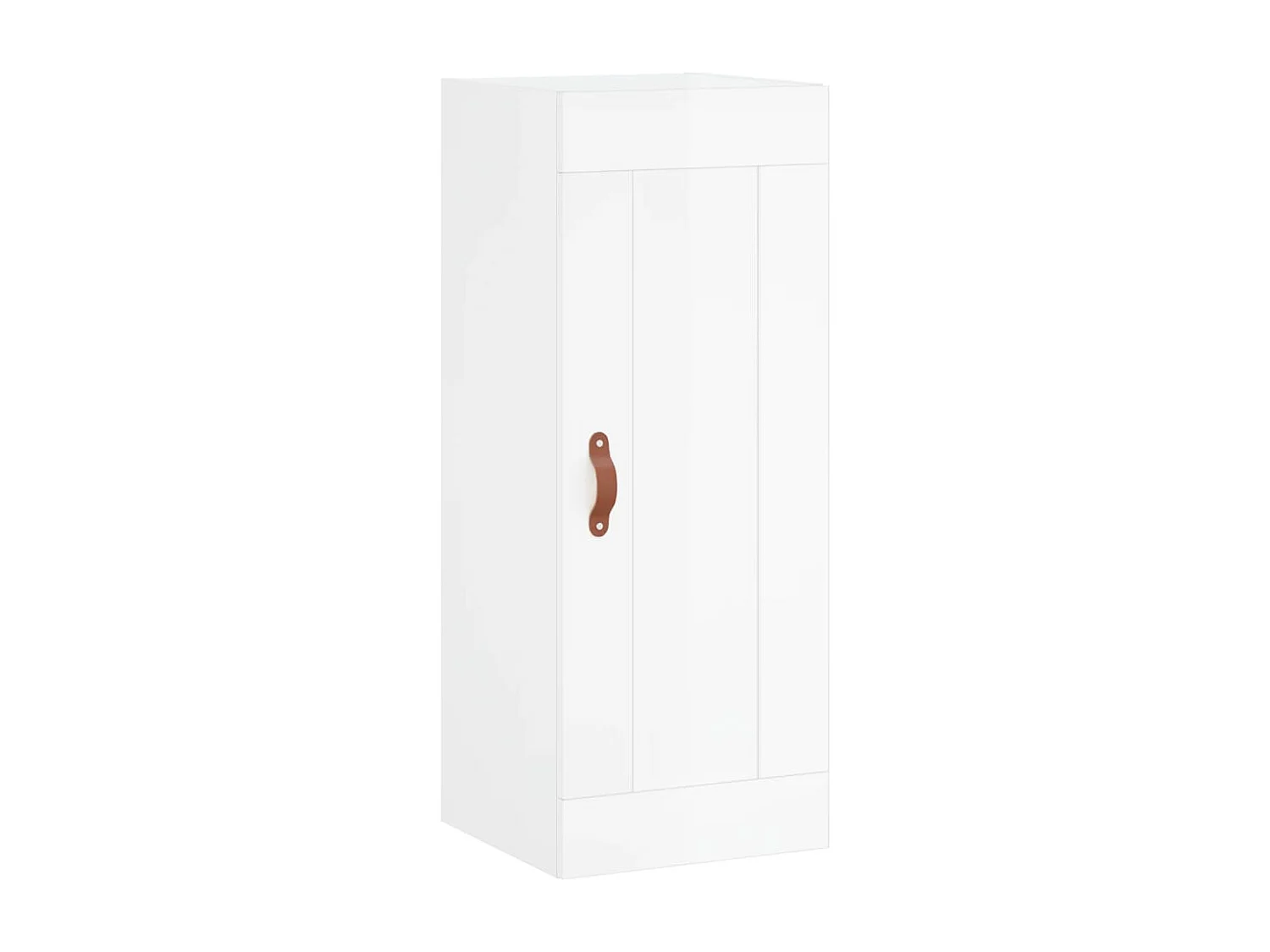 Credenza alta Bianco lucido 34,5x34x180 cm Legno composito