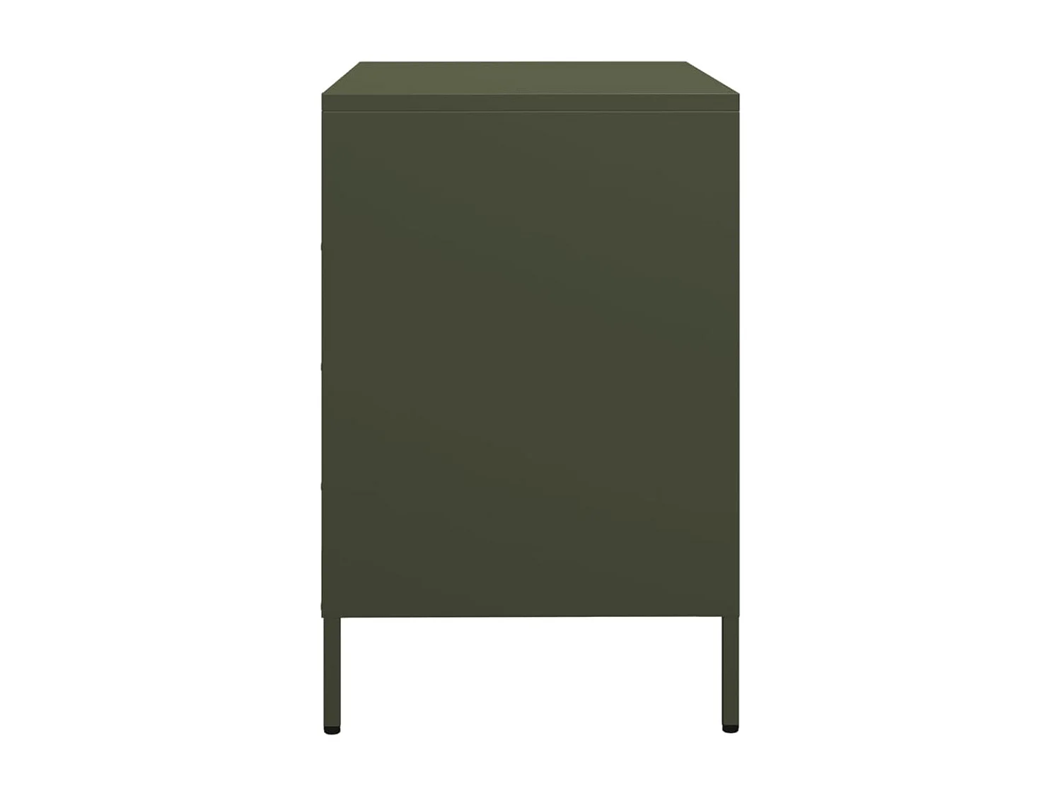 Olivgrünes Sideboard 68x39x58,5 cm kaltgewalzter Stahl