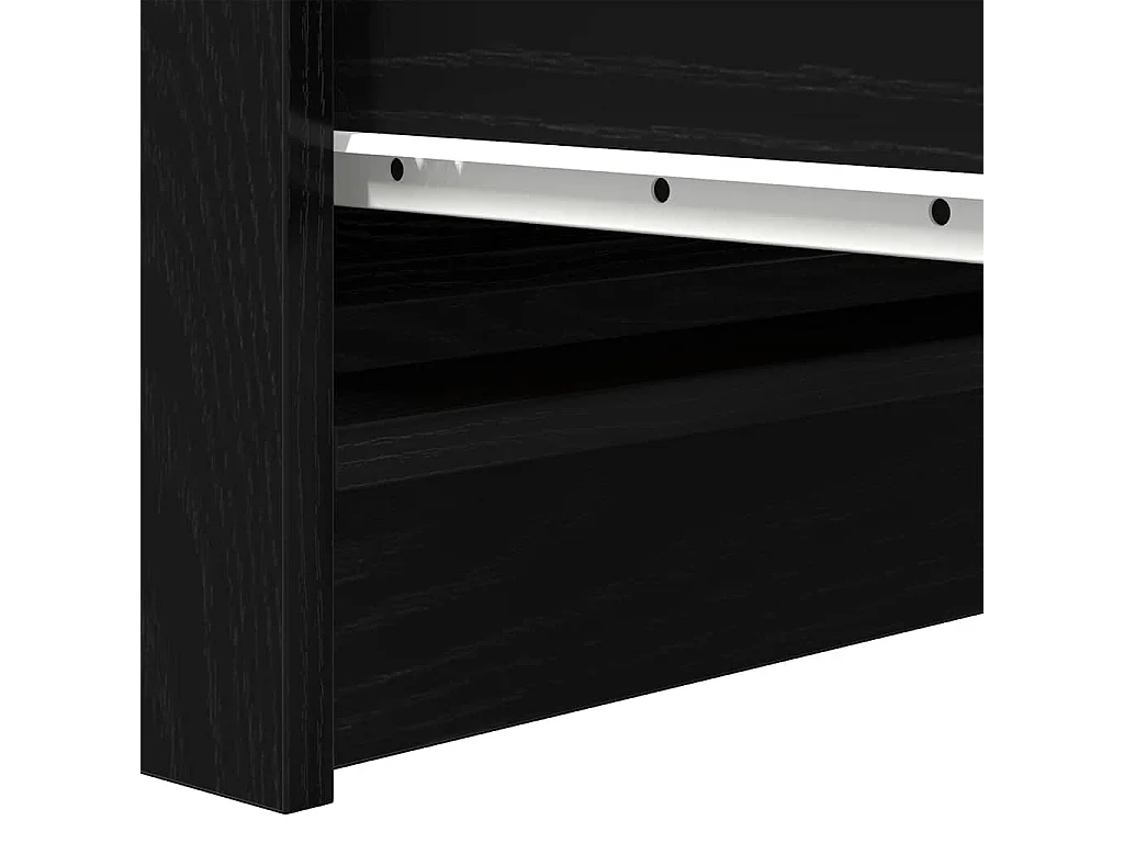 Buffet chêne noir 37,5x35x76 cm bois d'ingénierie