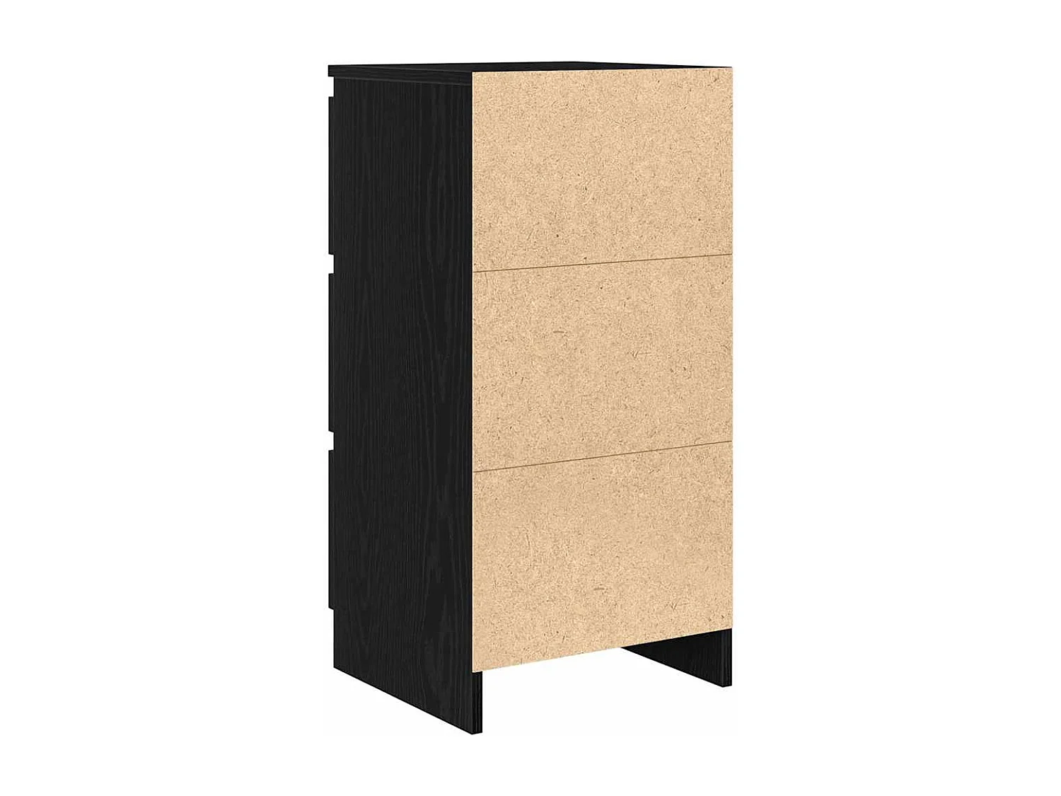 Buffet chêne noir 37,5x35x76 cm bois d'ingénierie