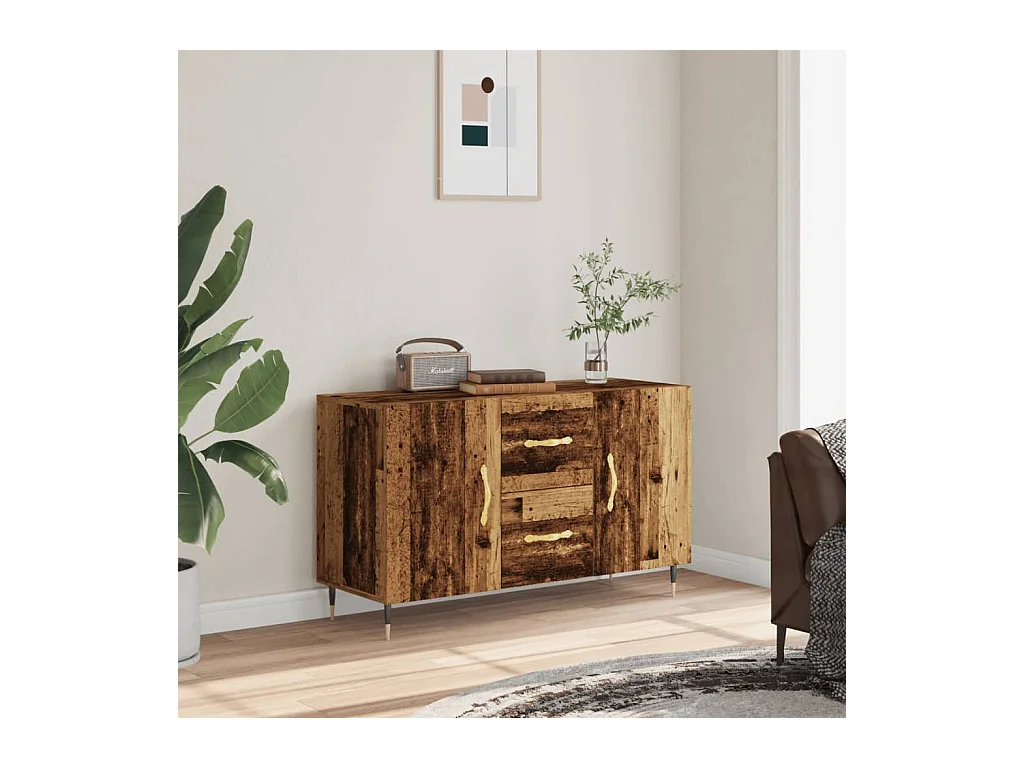 Buffet vieux bois 100x36x60 cm bois d'ingénierie