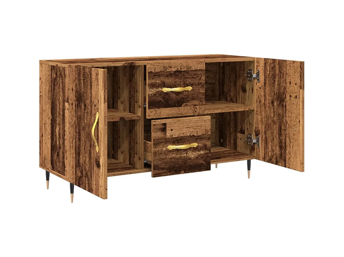 Buffet vieux bois 100x36x60 cm bois d'ingénierie