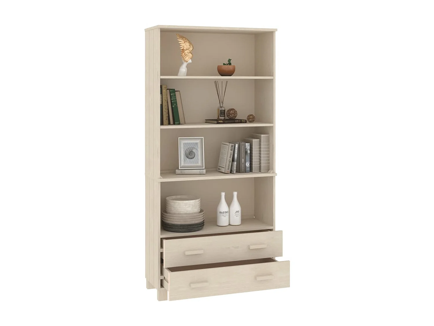 Buffet HAMAR Bois massif de pin Marron miel