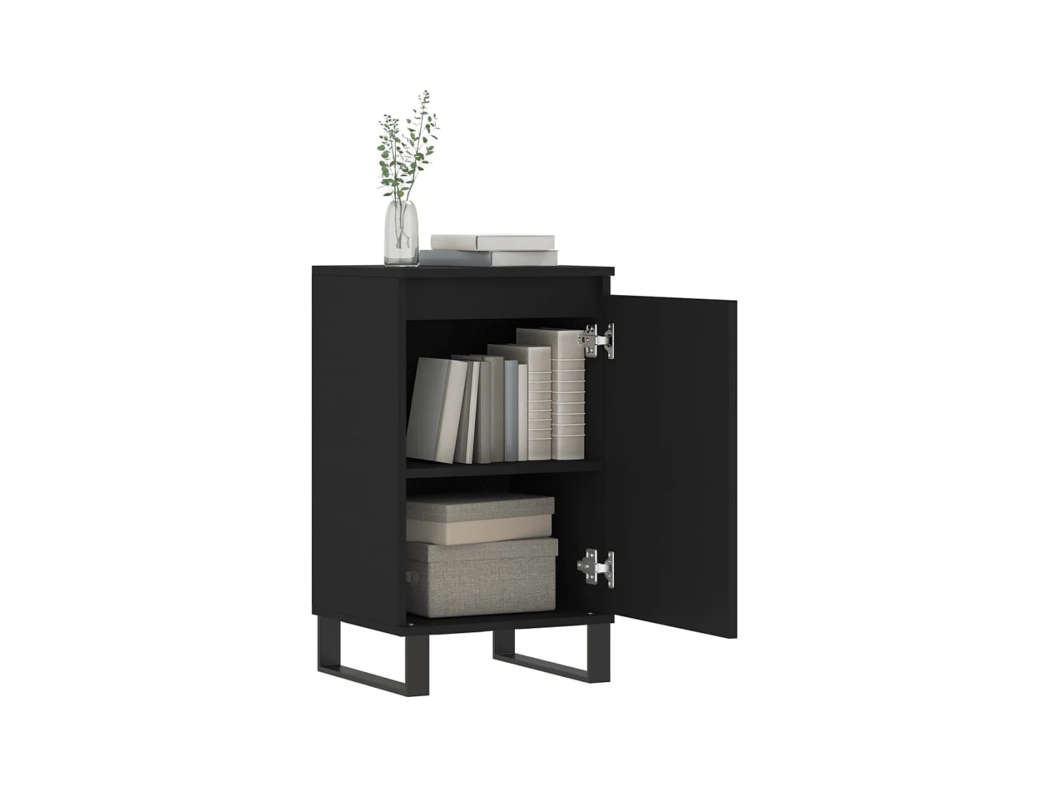 Buffets 2 pcs noir 40x35x70 cm bois d’ingénierie