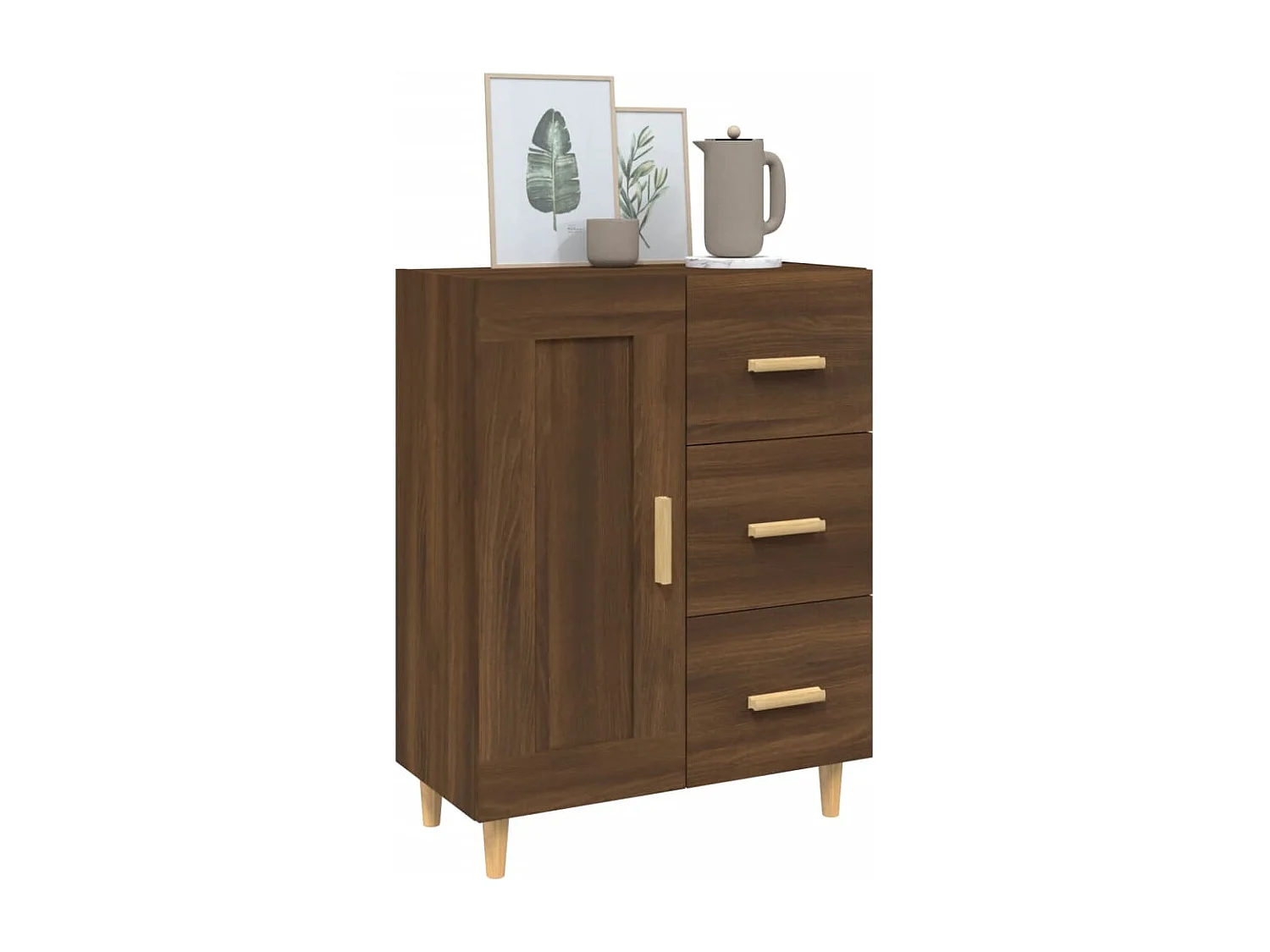 Dressoir Bruin eiken 69,5x34x90 cm Technisch hout