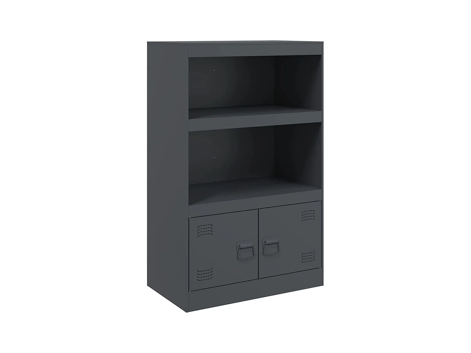 Buffet anthracite 67x39x107 cm acier