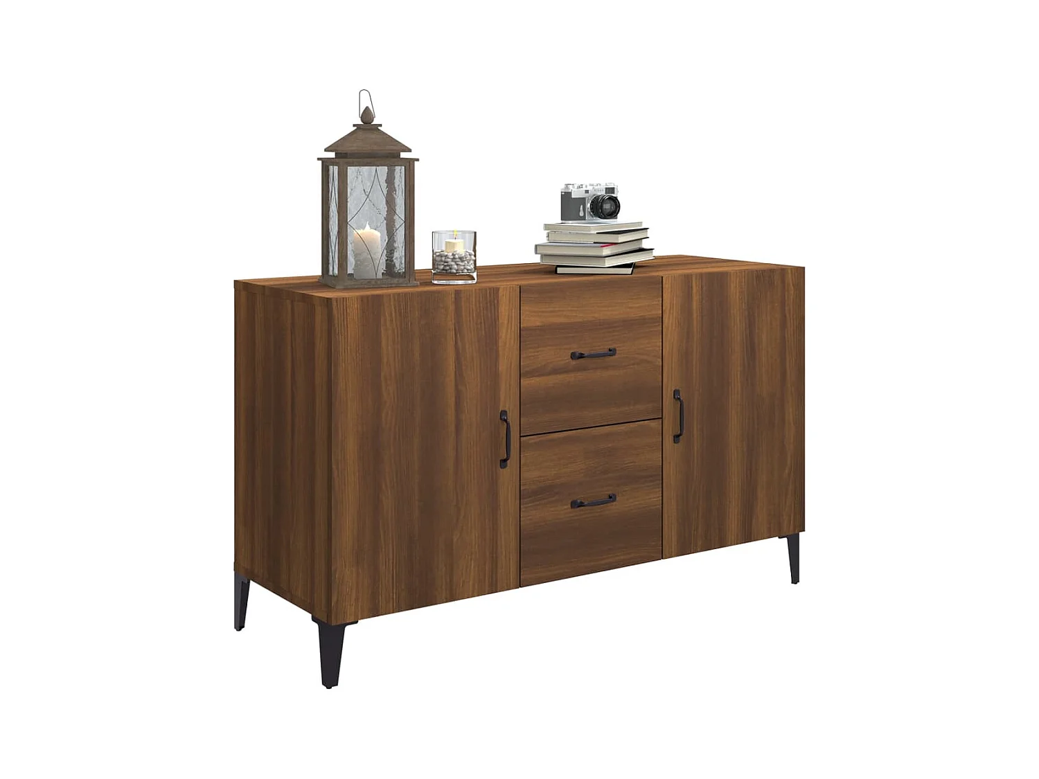 Credenza in rovere marrone 100x36x60 cm in legno ingegnerizzato