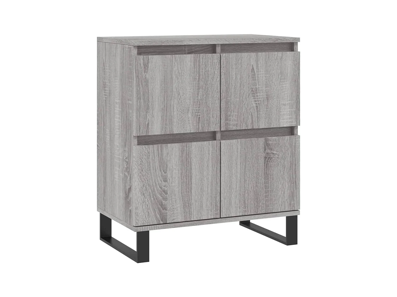 Buffets 2 pcs sonoma gris bois d'ingénierie