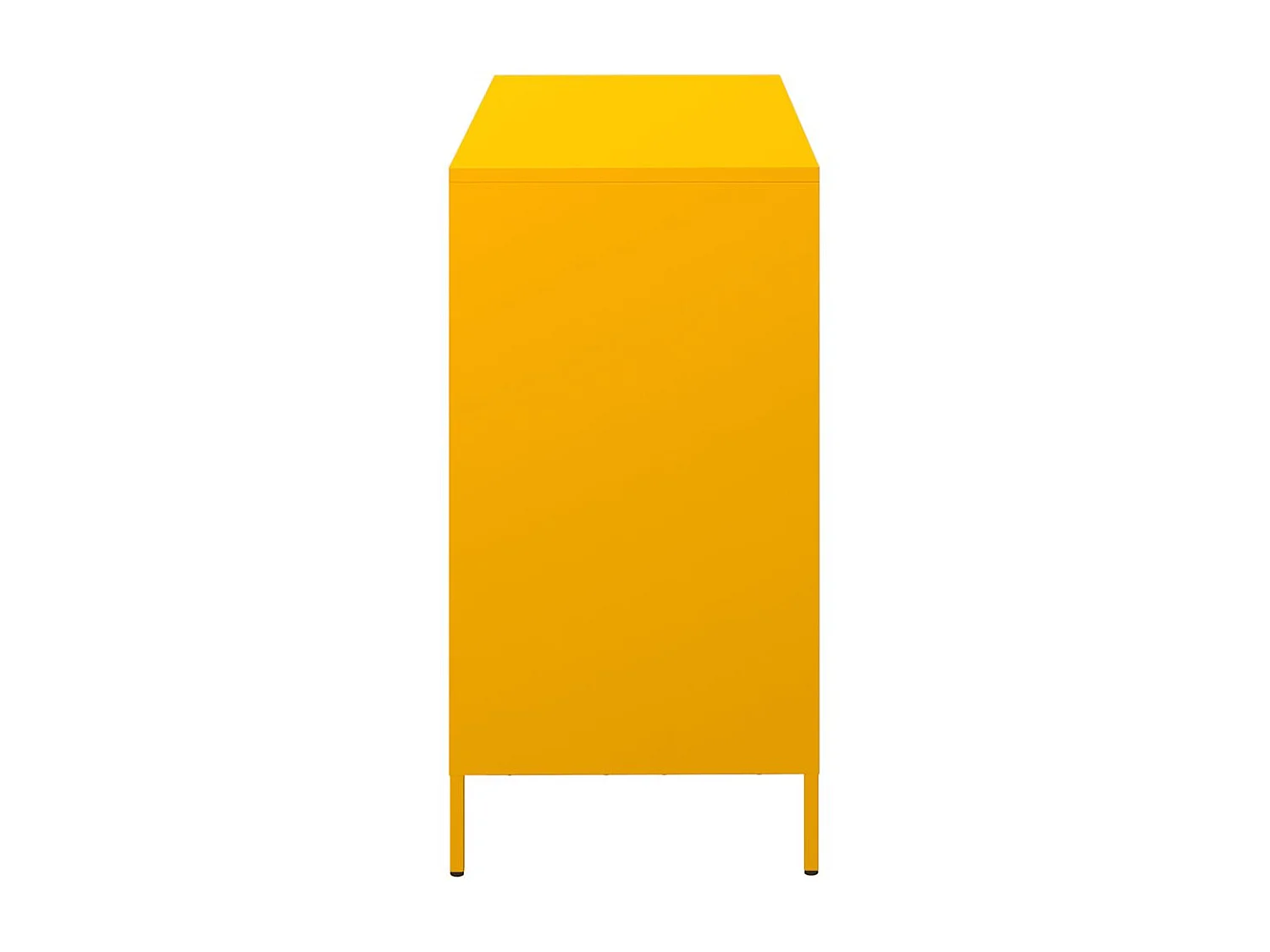 Buffet jaune moutarde 101,5x39x73,5 cm acier laminé à froid