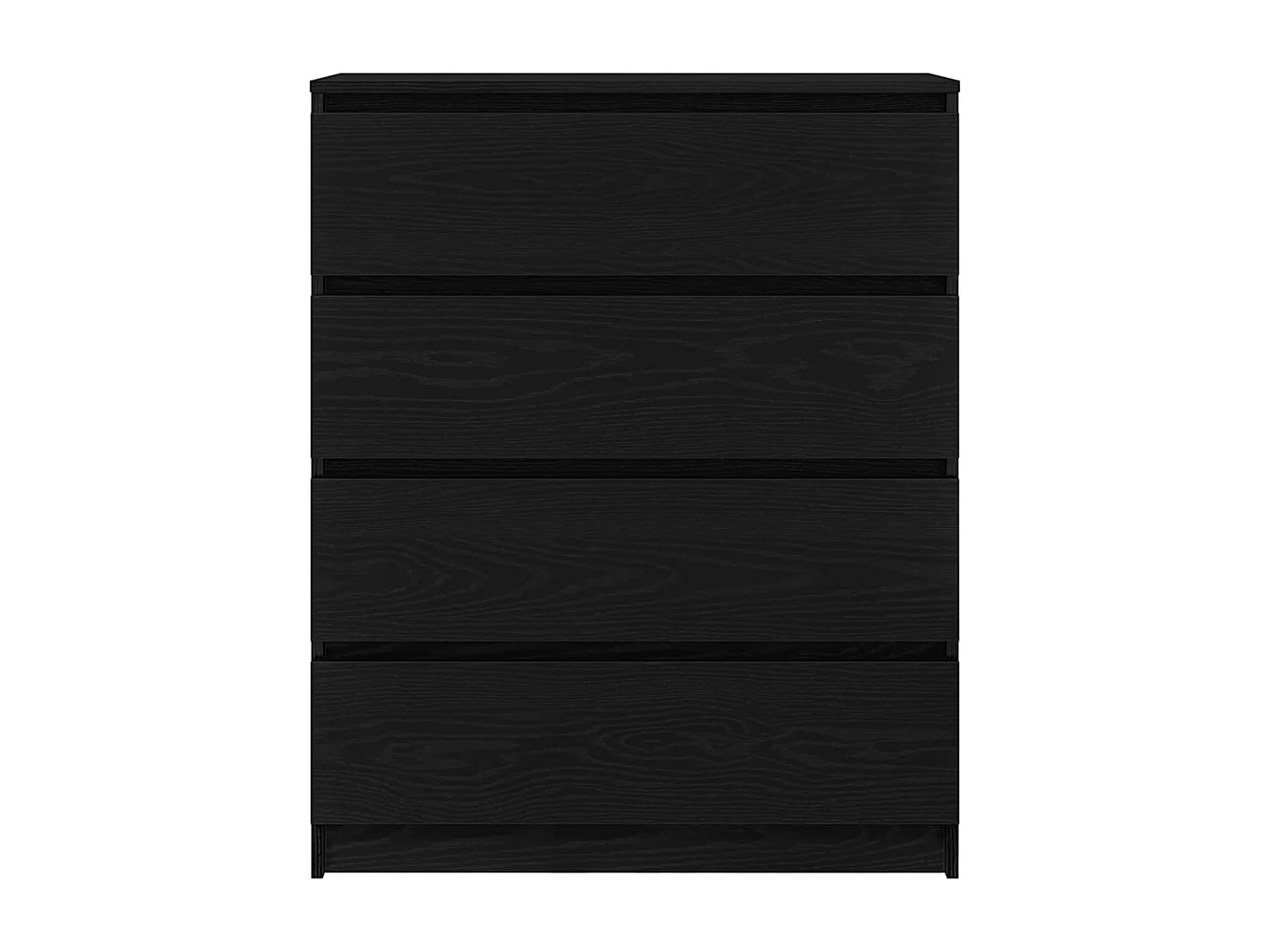 Buffet chêne noir 80x35x99 cm bois d’ingénierie