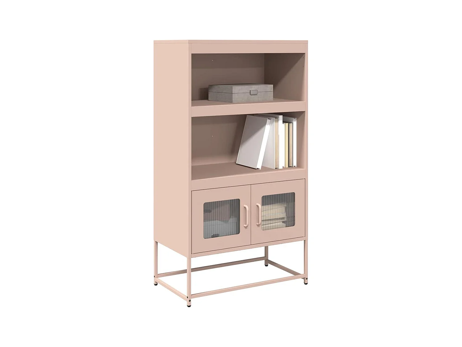 Buffet haut rose 68x39x123 cm acier
