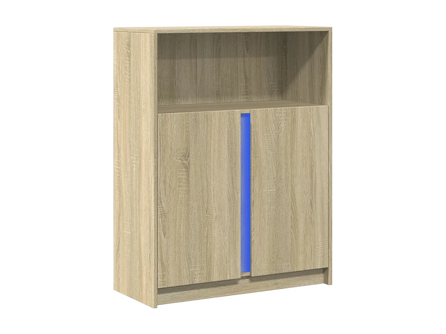 Sideboard mit LED Sonoma Eiche 77x34x100 cm Holzwerkstoff