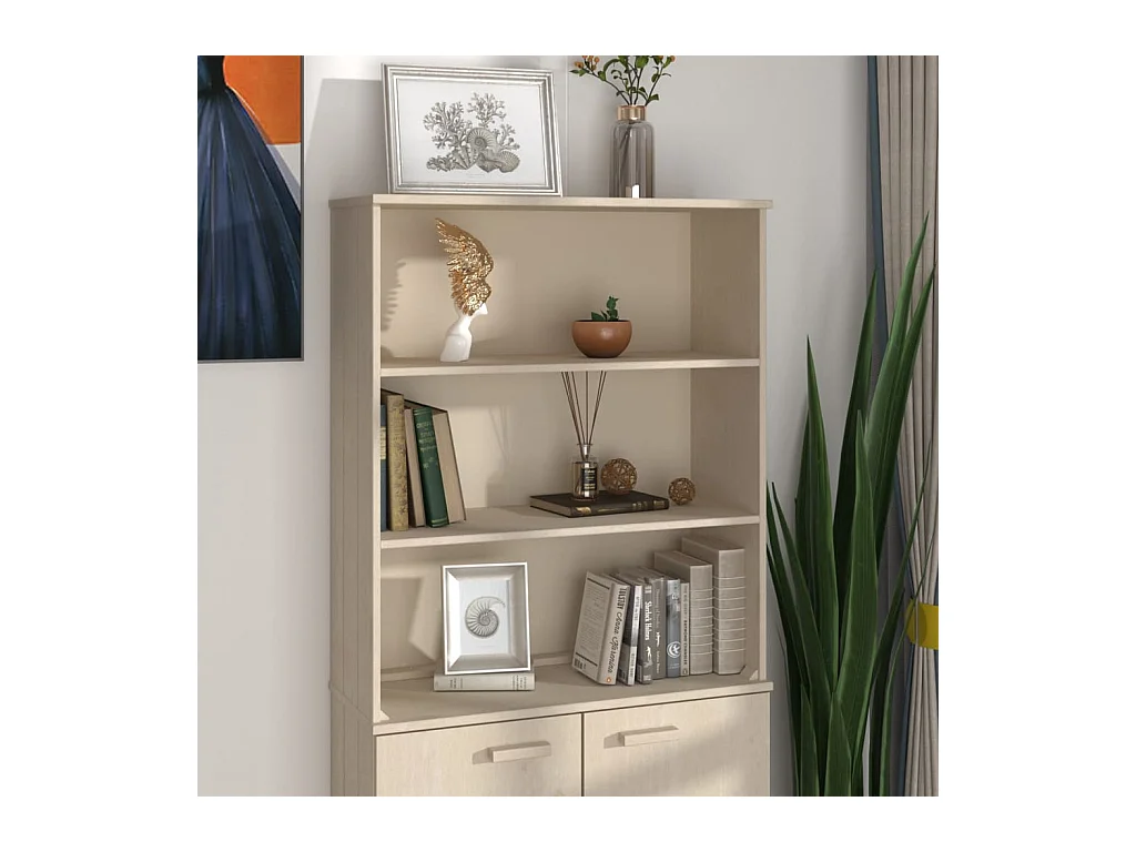 Credenza HAMAR Top Marrone Miele 85x35x100 cm Legno di Pino