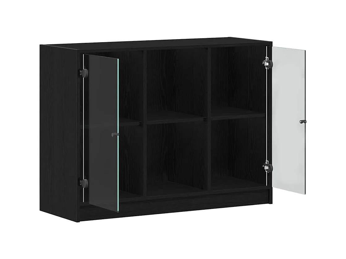 Buffet Chêne Noir 102x37x75,5 cm Bois Aggloméré