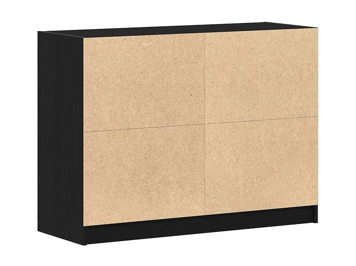 Buffet Chêne Noir 102x37x75,5 cm Bois Aggloméré