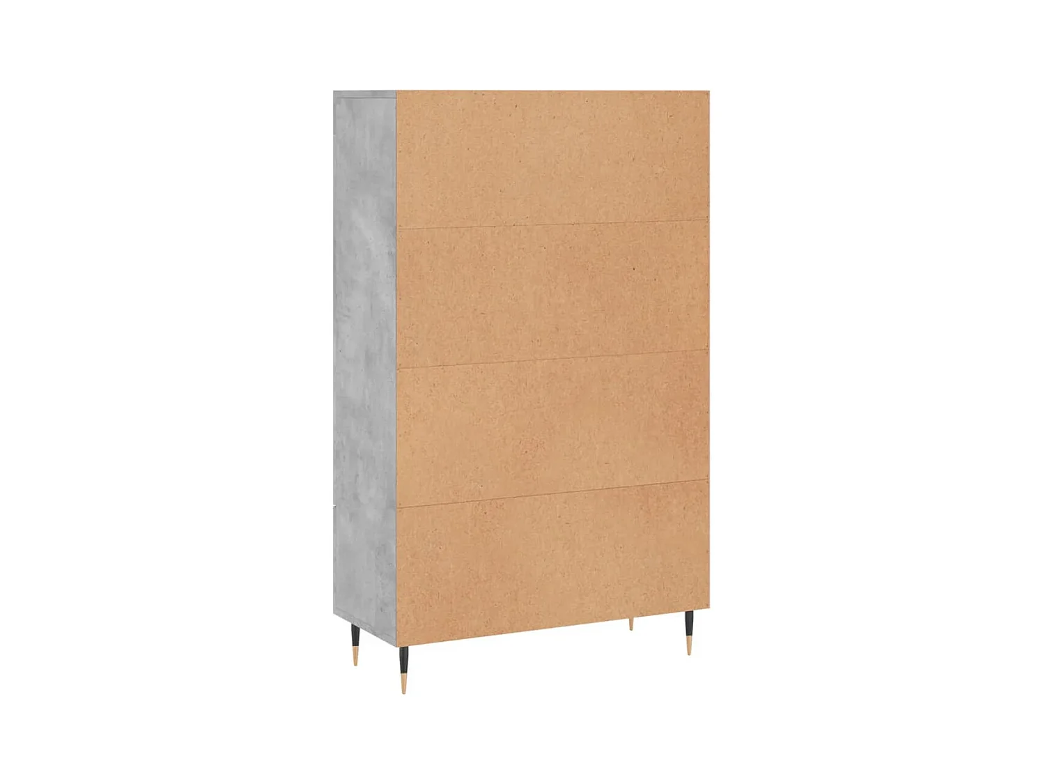 Betongrijs hoog dressoir 69,5x31x115 cm bewerkt hout