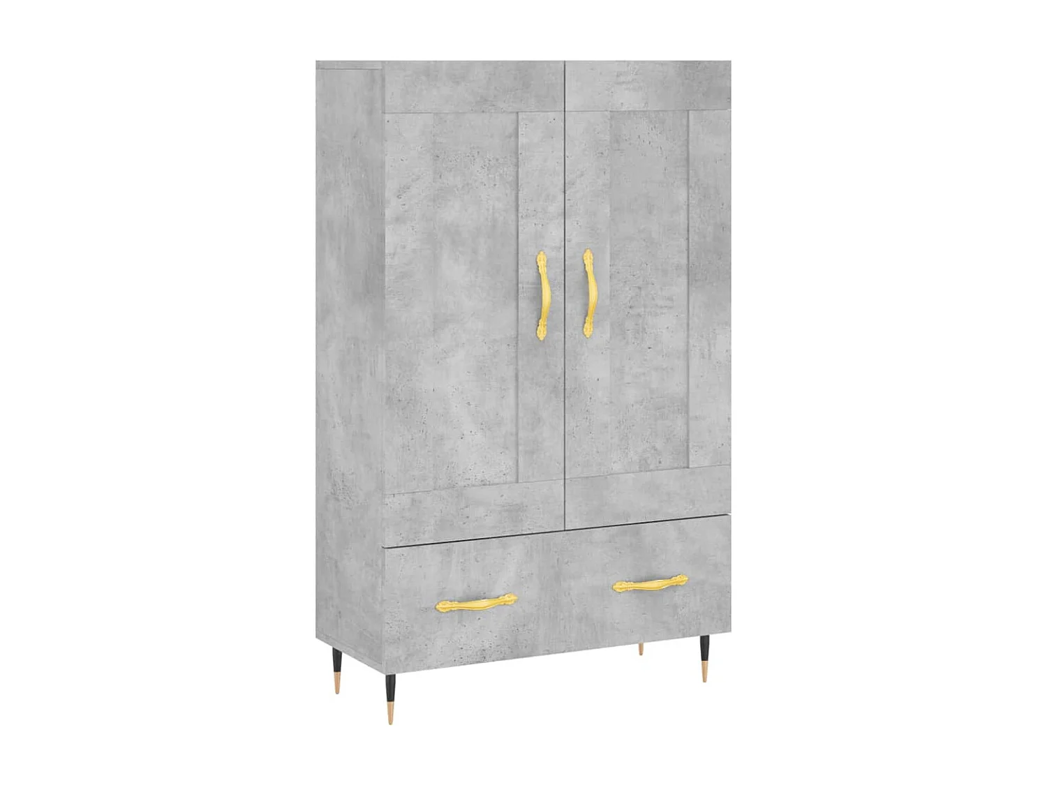 Buffet haut gris béton 69,5x31x115 cm bois d'ingénierie