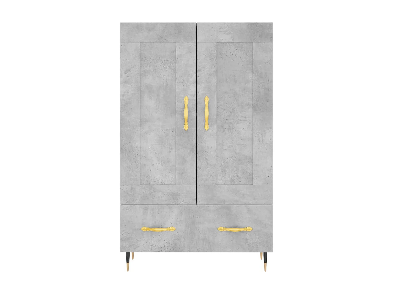 Buffet haut gris béton 69,5x31x115 cm bois d'ingénierie