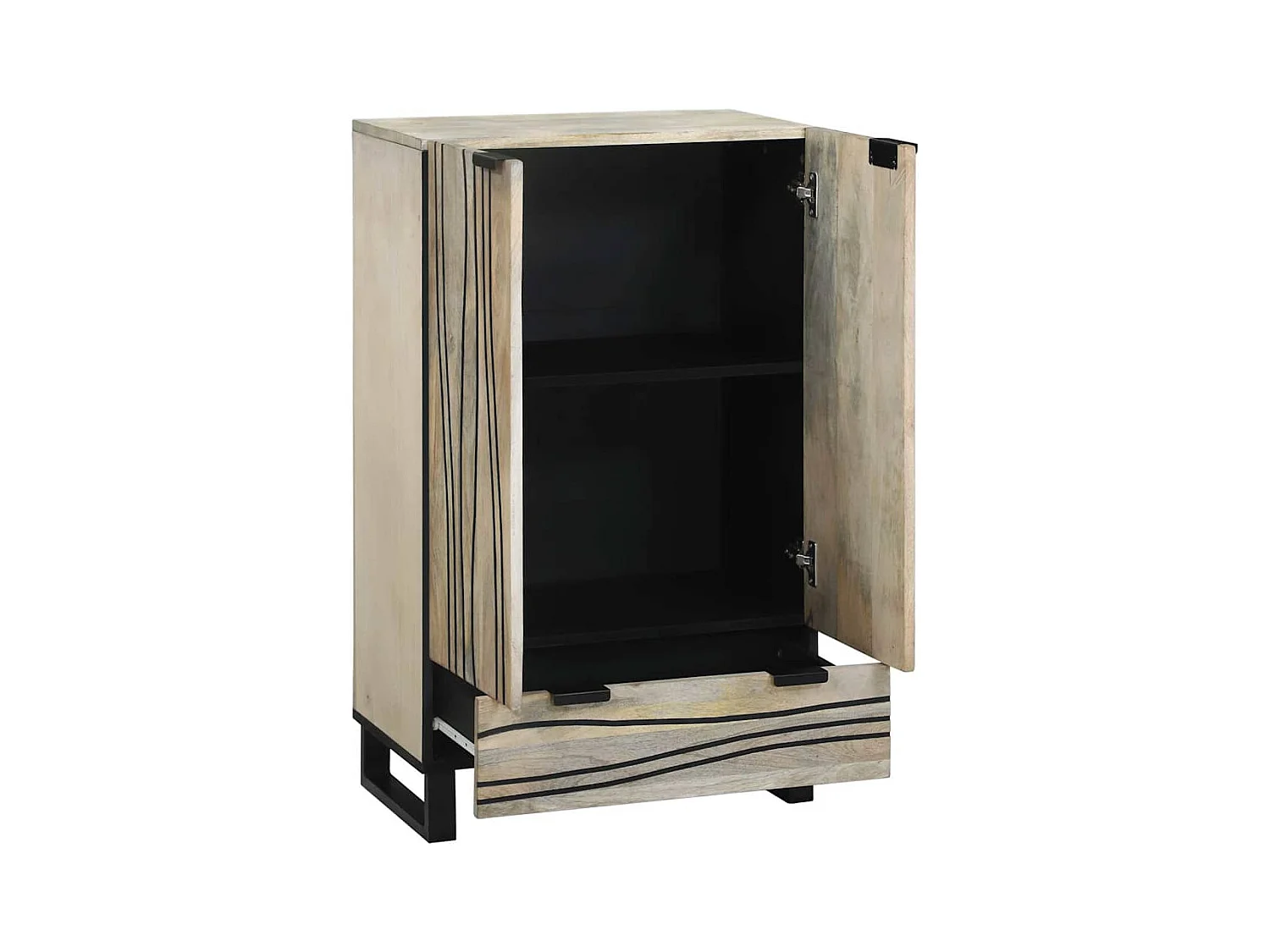 Meubles et étagères de rangement pour médias Blanc et Noir