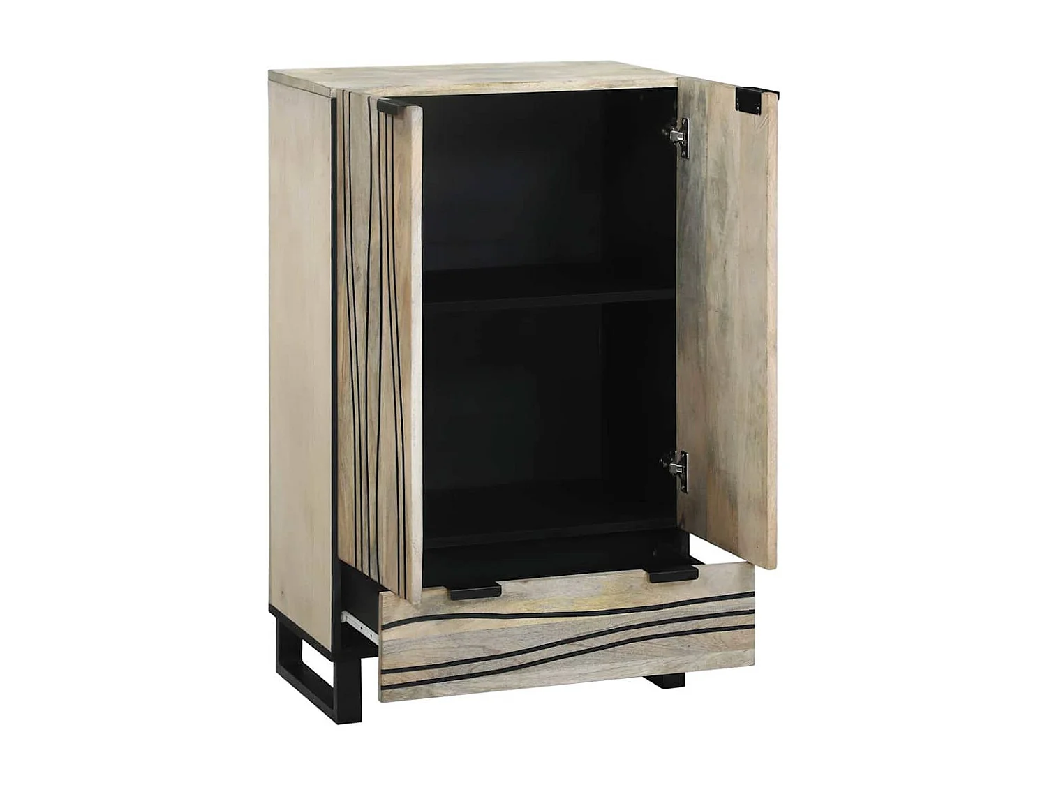 Meubles et étagères de rangement pour médias Blanc et Noir