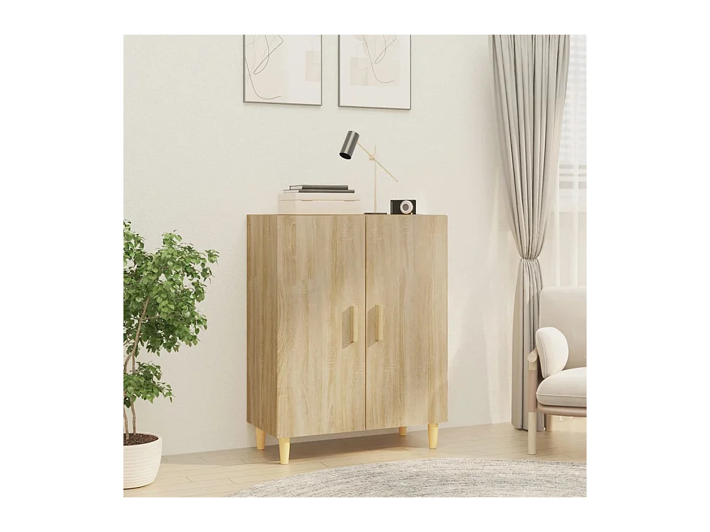 Credenza in rovere Sonoma 70x34x90 cm in legno ingegnerizzato