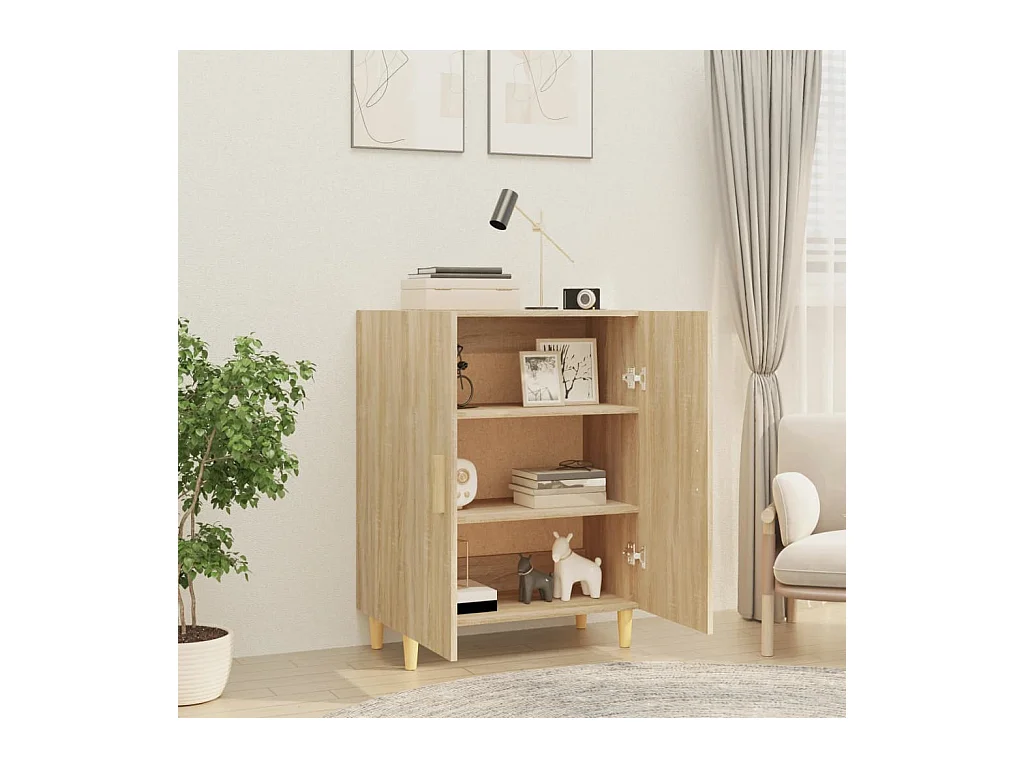 Credenza in rovere Sonoma 70x34x90 cm in legno ingegnerizzato