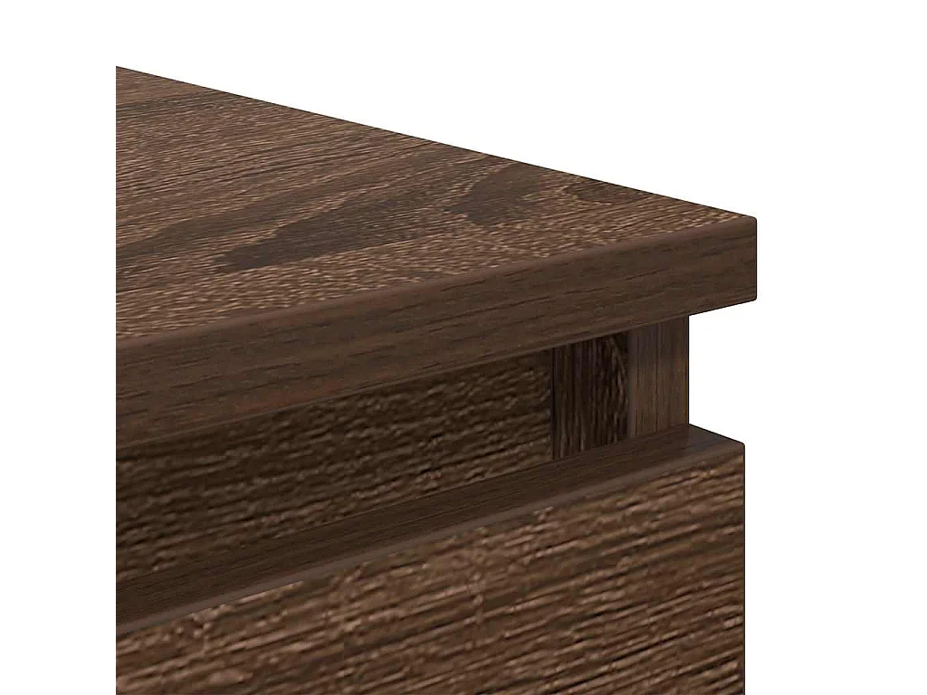 Dressoir met lades bruin eiken 37,5x35x99cm bewerkt hout