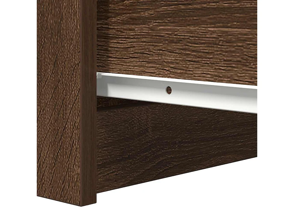 Aparador con cajones roble marrón 37,5x35x99cm madera de ingeniería