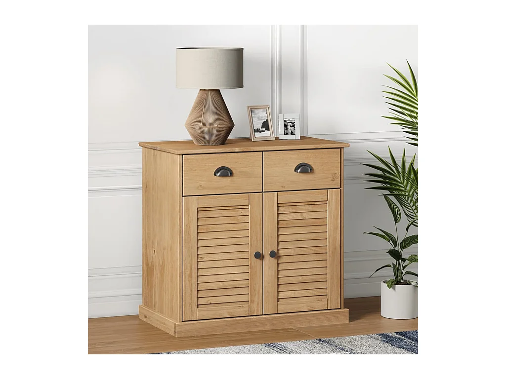 Buffet avec tiroirs VIGO 78x40x75 cm bois massif de pin