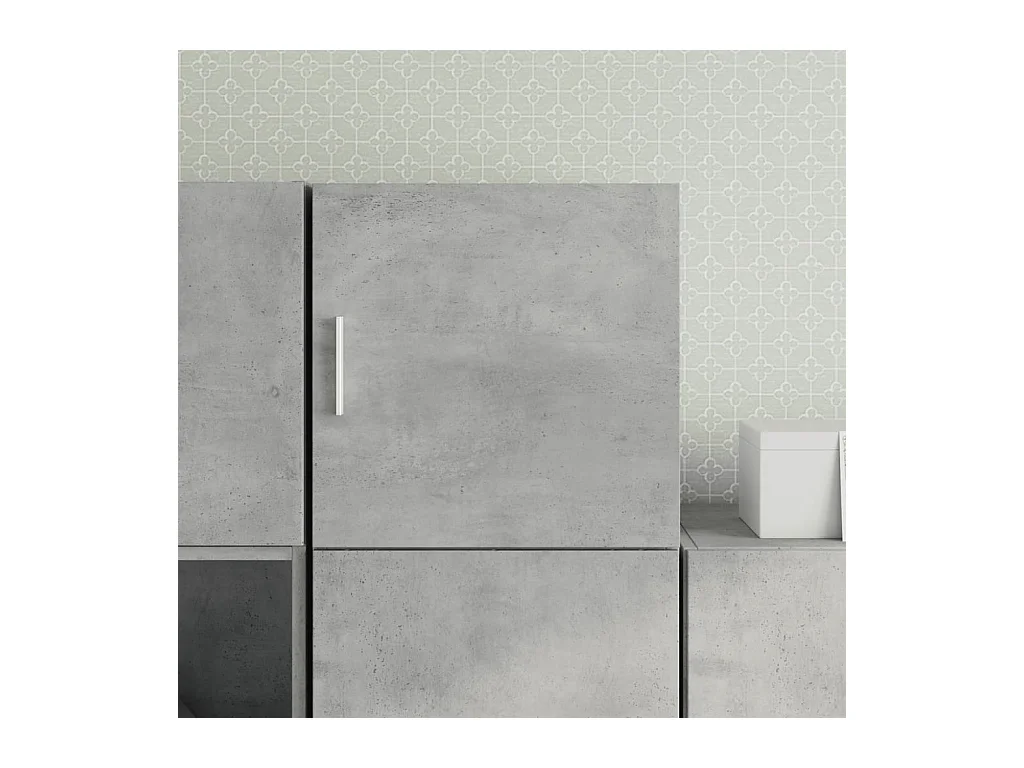 Mobiletto da parete grigio cemento 40x42,5x40 cm in legno ingegnerizzato
