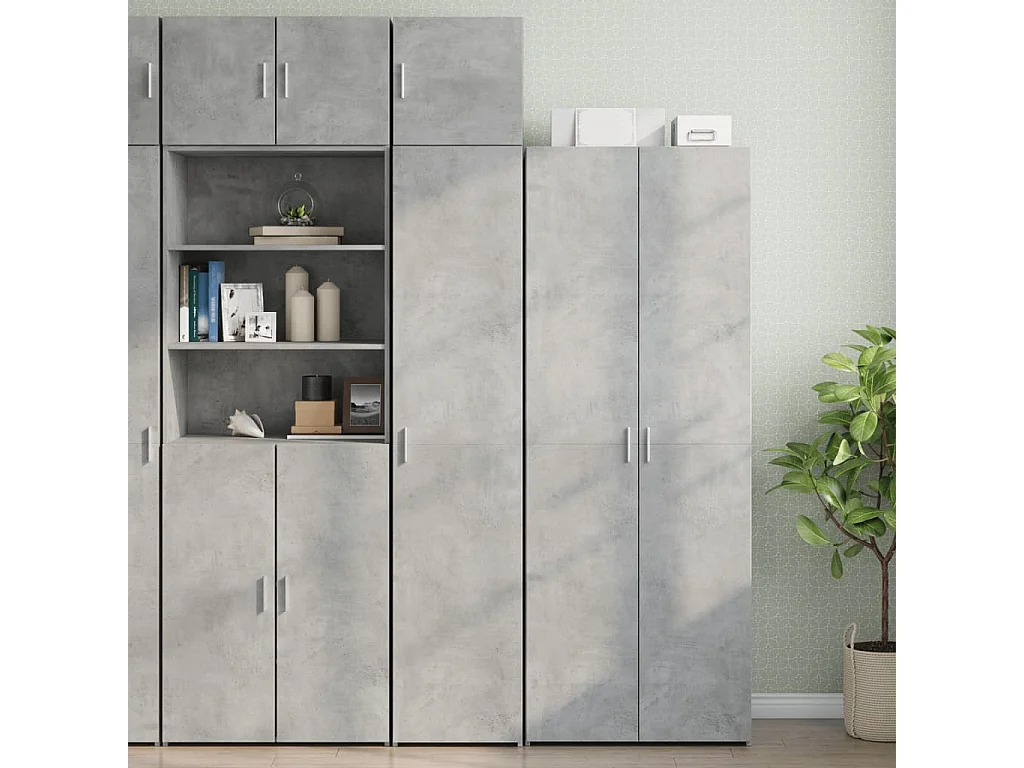 Mobiletto da parete grigio cemento 40x42,5x40 cm in legno ingegnerizzato