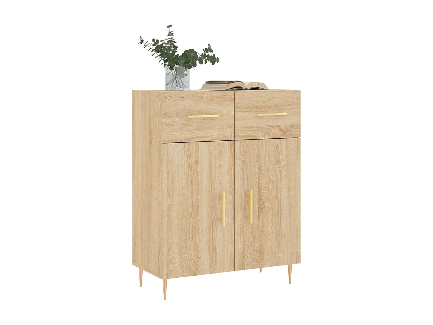 Sideboard aus Sonoma-Eiche, 69,5 x 34 x 90 cm, Holzwerkstoff