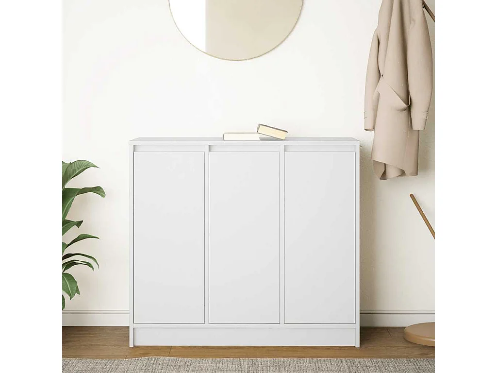 Buffet blanc 85x34x76 cm bois d’ingénierie