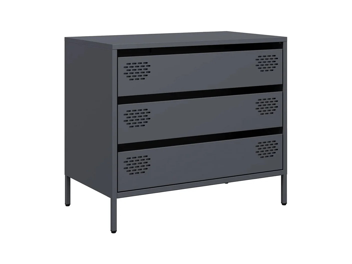 Buffet anthracite 68x39x58,5 cm acier laminé à froid