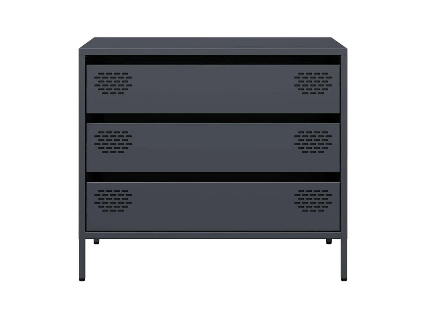 Buffet anthracite 68x39x58,5 cm acier laminé à froid