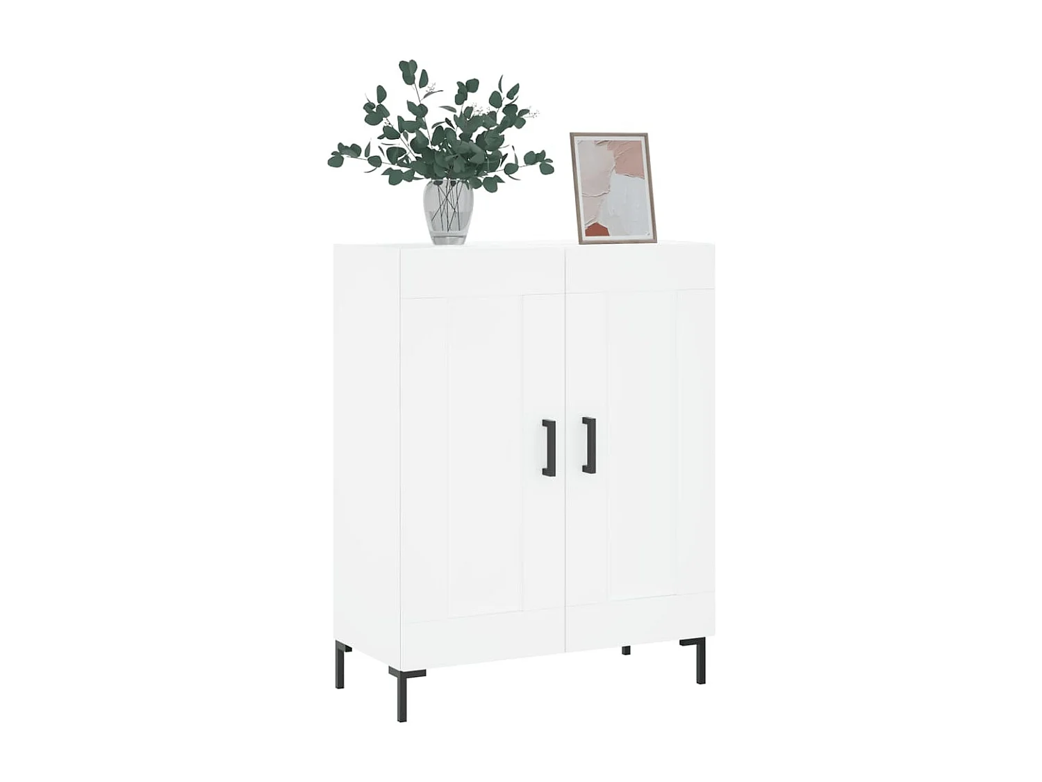 Credenza bianca 69,5x34x90 cm in legno ingegnerizzato