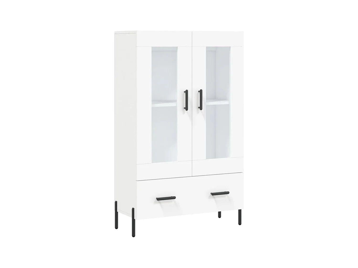 Buffet haut blanc 69,5x31x115 cm bois d'ingénierie