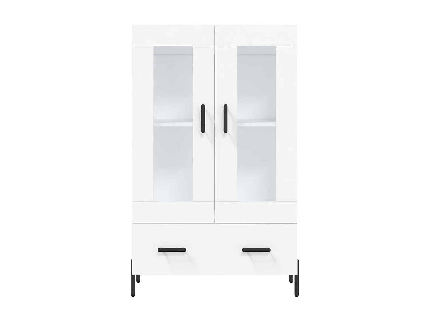 Buffet haut blanc 69,5x31x115 cm bois d'ingénierie