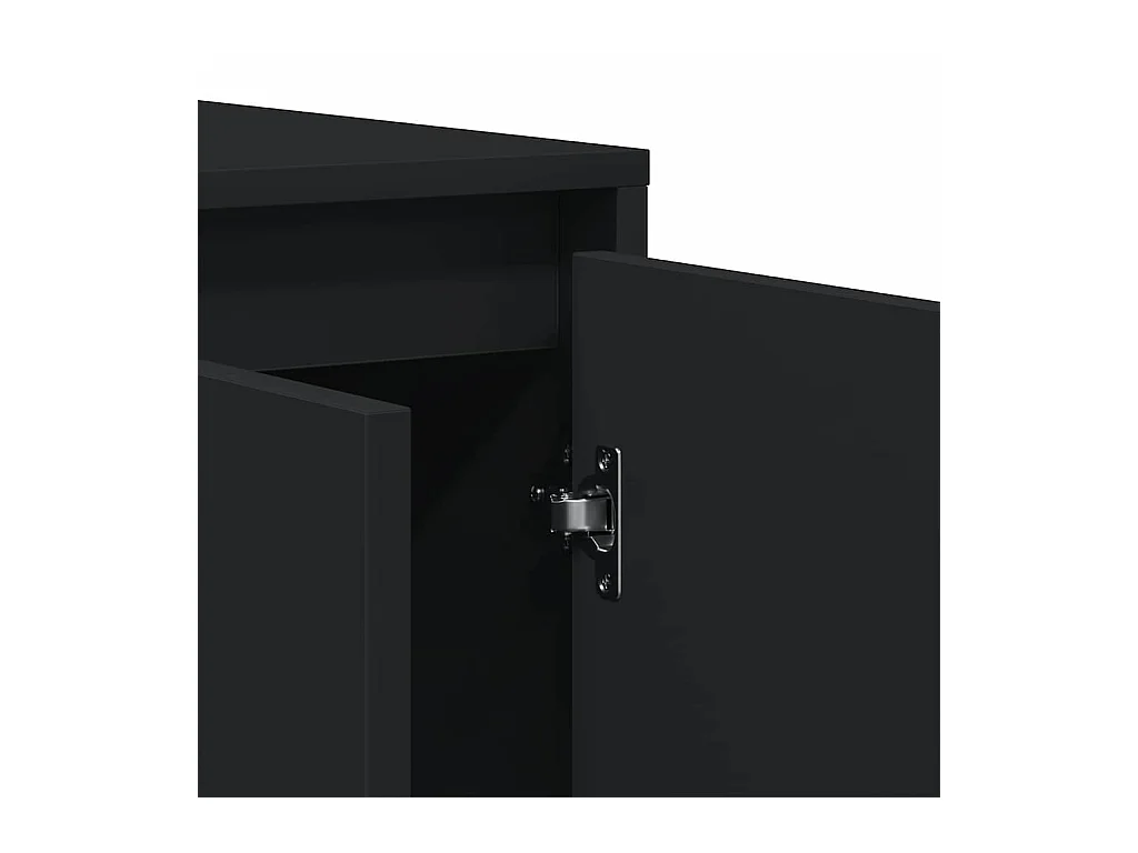 Buffet noir Noir Bois d'ingénierie 120 x 41 x 75 cm Buffet noir