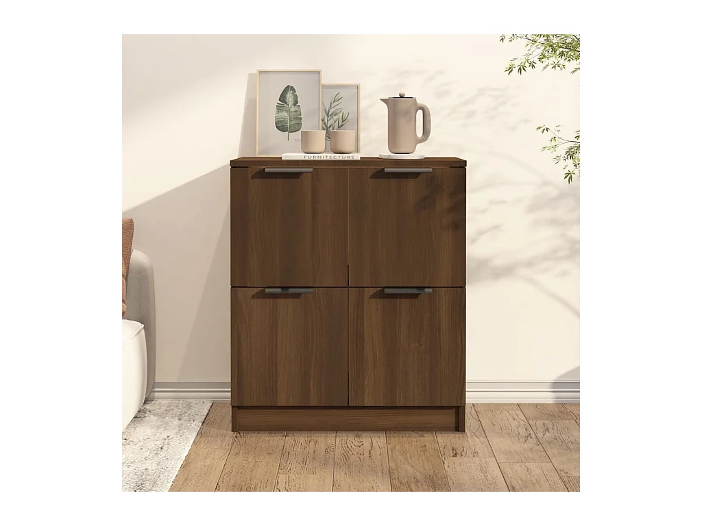 Credenza in rovere marrone 60x30x70 cm Legno ingegnerizzato