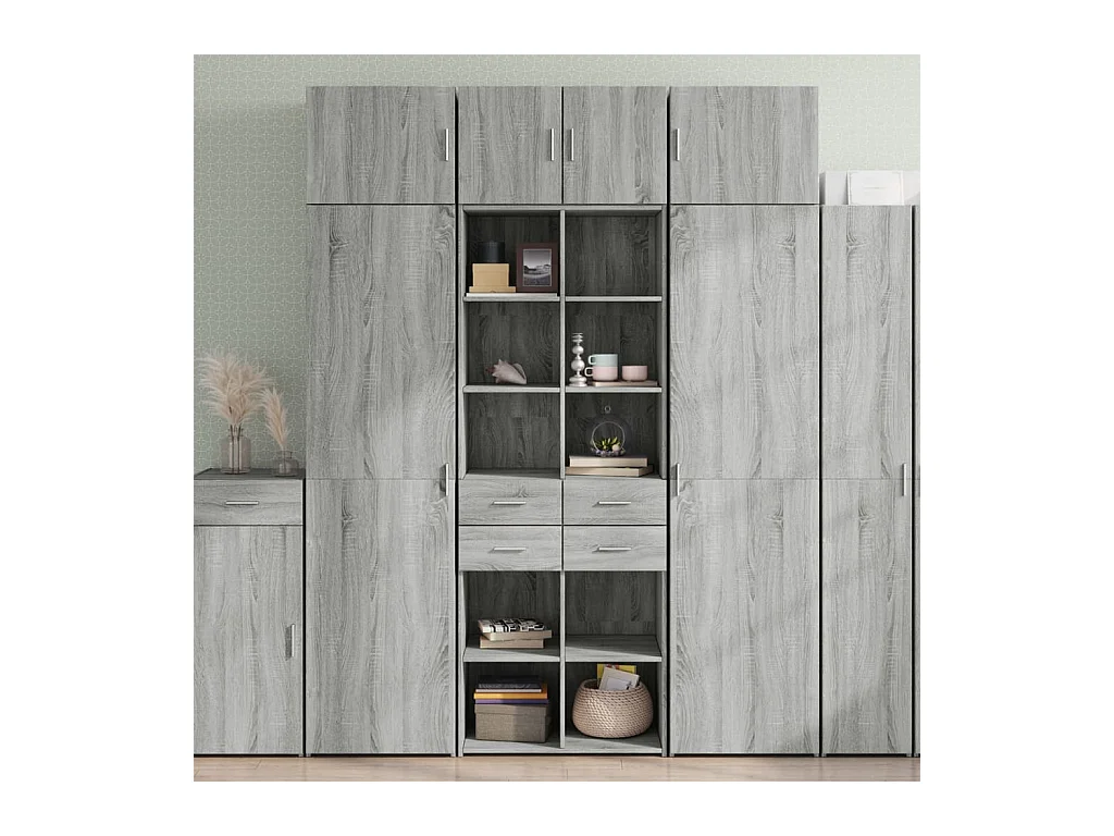 Armoire de rangement sonoma gris 70x42,5x225 cm