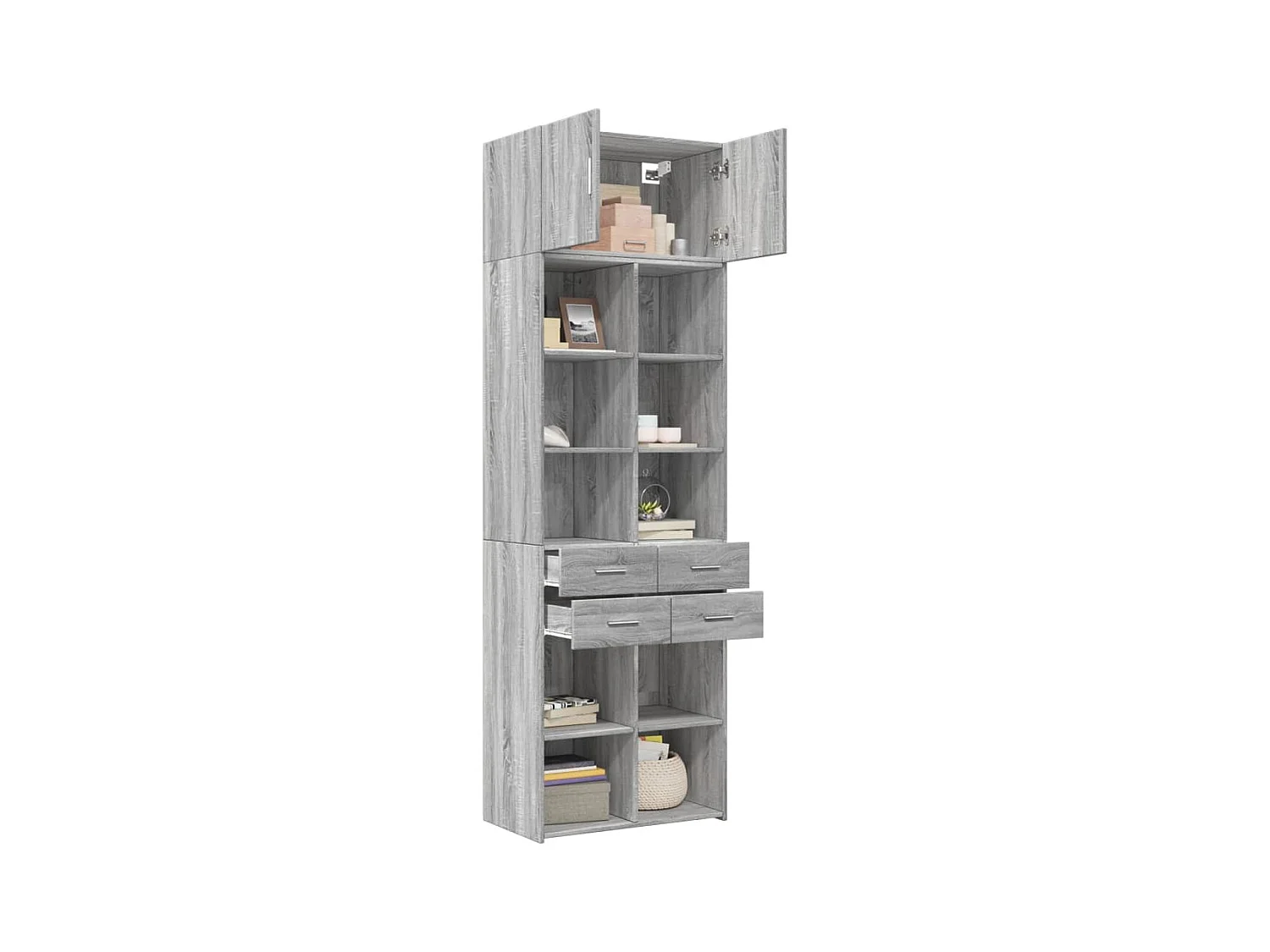Armoire de rangement sonoma gris 70x42,5x225 cm