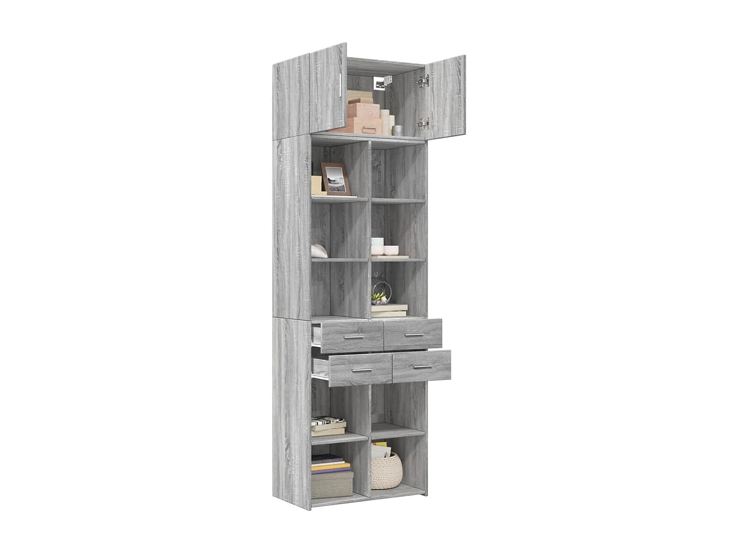 Armoire de rangement sonoma gris 70x42,5x225 cm