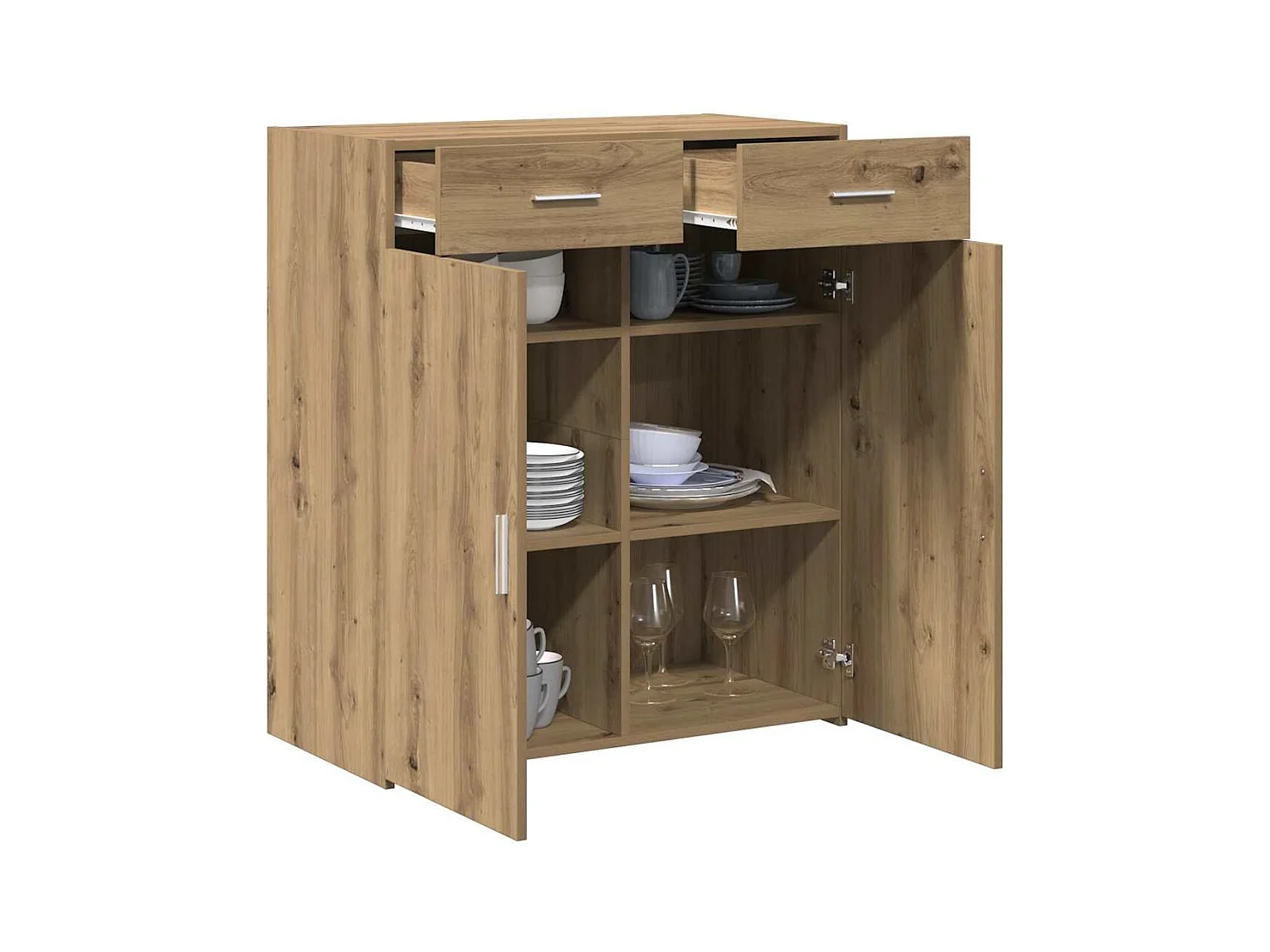 Meuble de rangement Chêne 80x42,5x93,5 cm Bois d'ingénierie