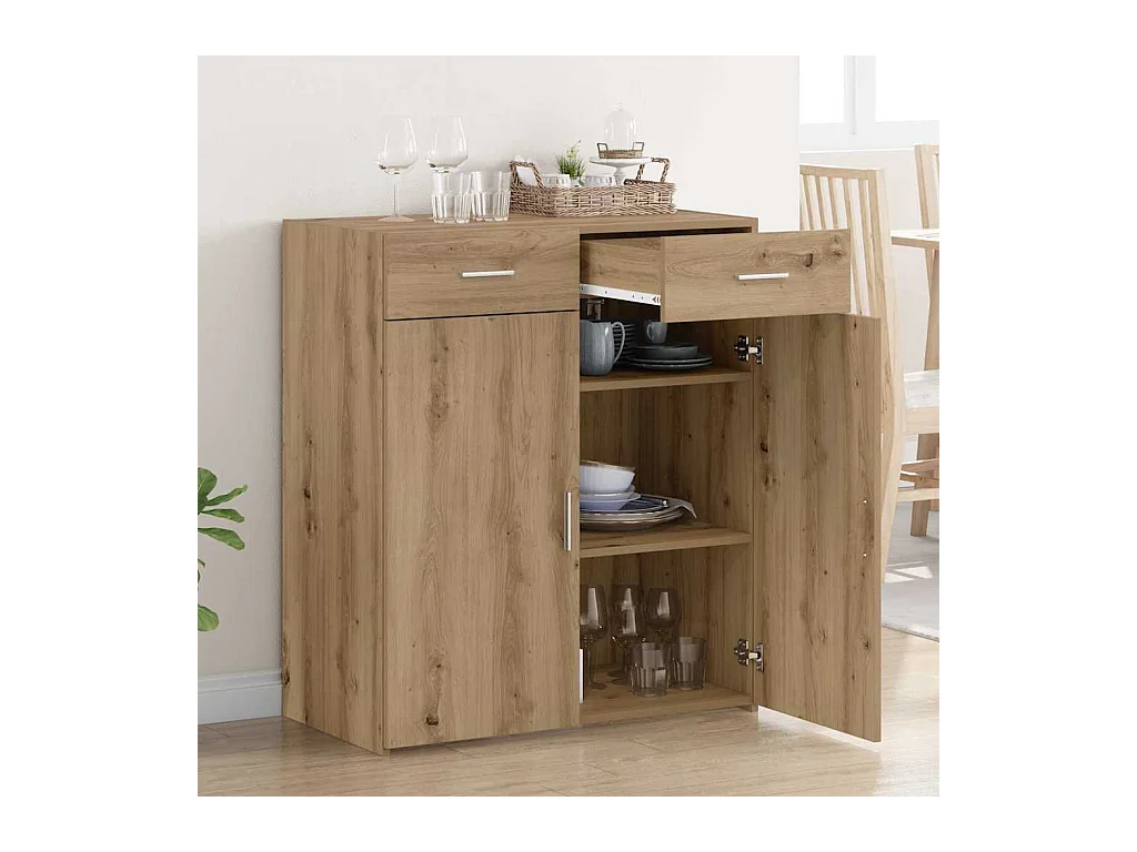 Meuble de rangement Chêne 80x42,5x93,5 cm Bois d'ingénierie