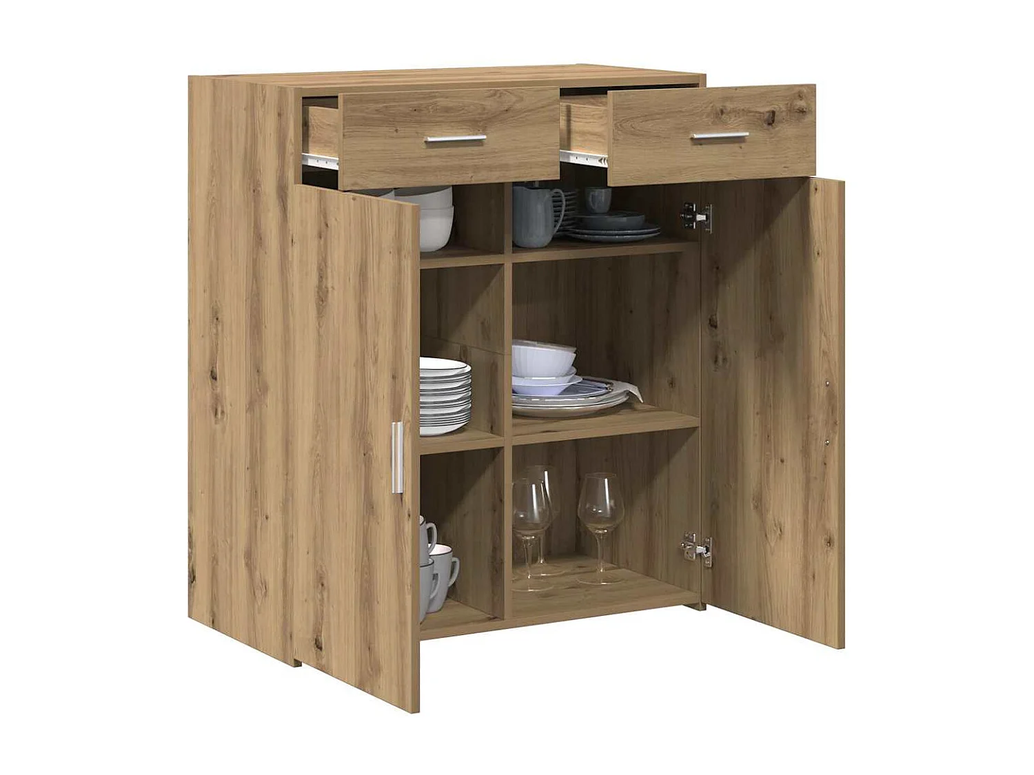 Meuble de rangement Chêne 80x42,5x93,5 cm Bois d'ingénierie