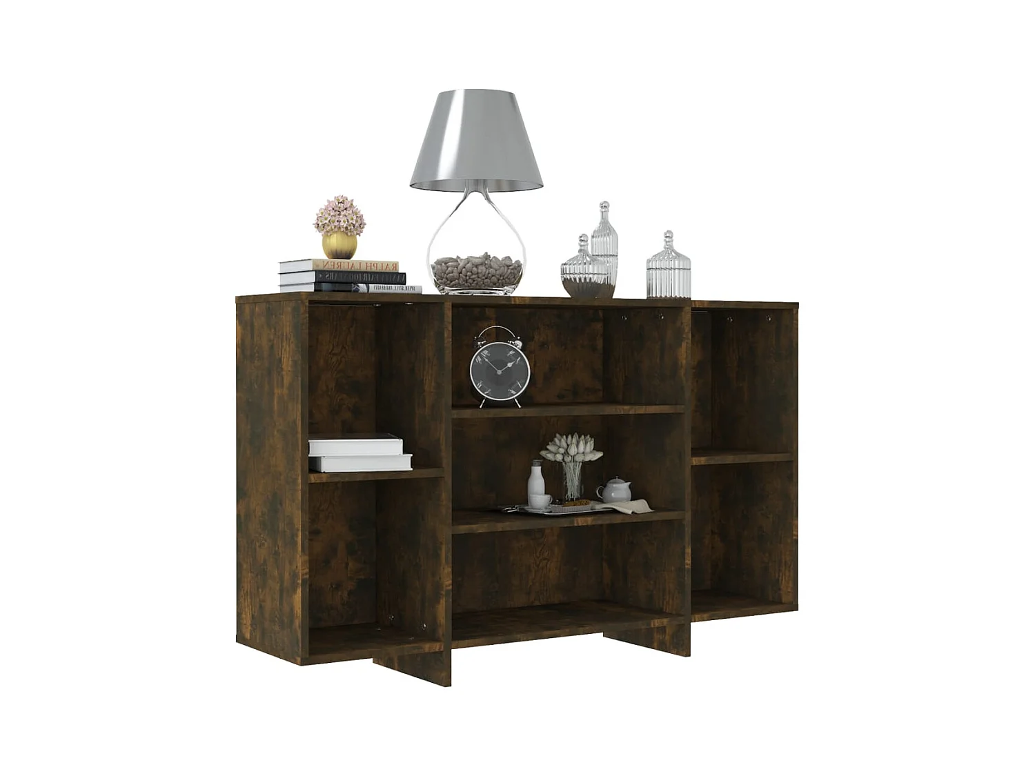 Buffet chêne fumé 120x30x75 cm bois d'ingénierie