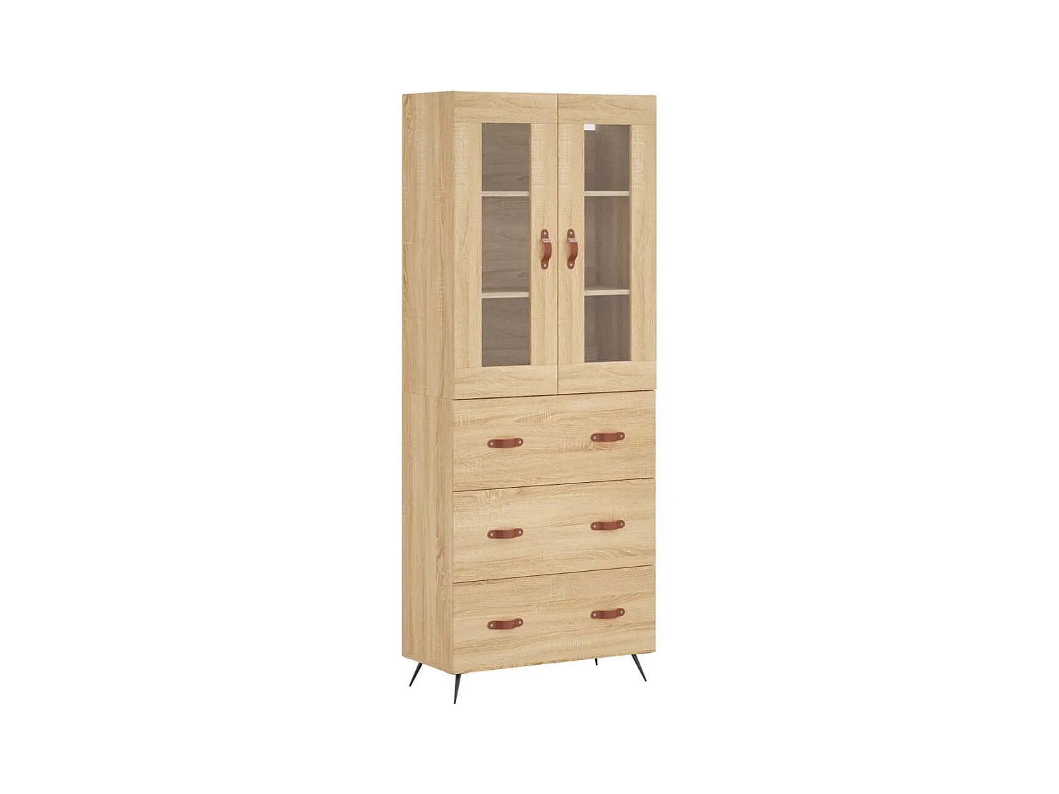 Buffet haut Chêne sonoma 69,5x34x180 cm Bois d'ingénierie